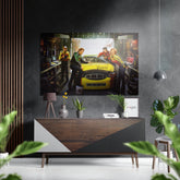 Marilyn, Elvis, Humphrey, James Brushed Aluminium Dibond Wall Art.